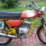 Russian Minsk 125cc, one of the worst touring motorbikes in Vietnam